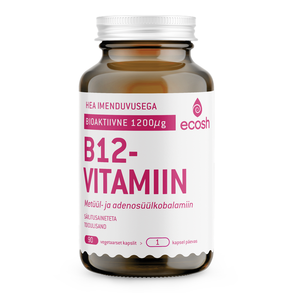 B12 vitamiin 1200 µg Ecosh 90 kapslit