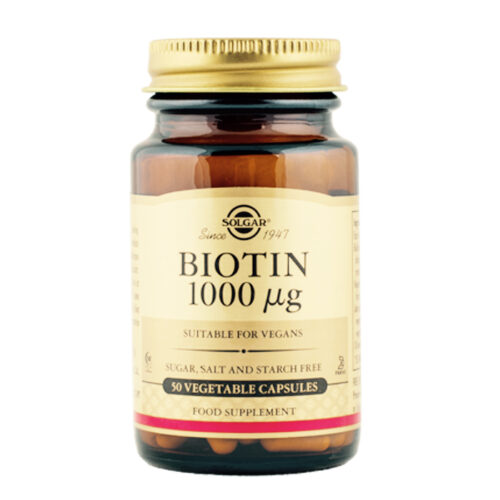 Vitamiin B7 biotiin 1000 mcg Solgar 50 vegetaarset kapslit