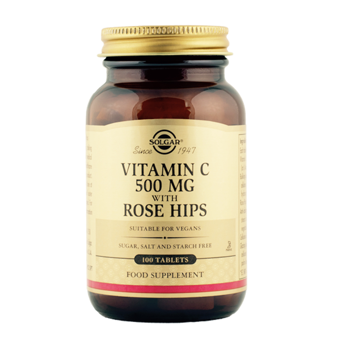 Vitamiin C Kibuvits Rose Hips 500 mg Solgar 100 tabl
